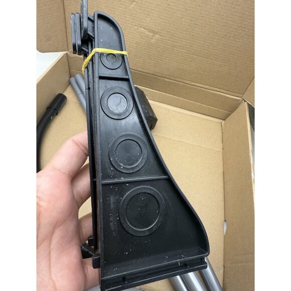 5 ft Black Curved Top Halloween Tree Artificial Crooked Neck Hinged Spruce *read - Picture 13 of 16